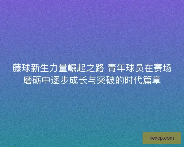 藤球新生力量崛起之路 青年球员在赛场磨砺中逐步成长与突破的时代篇章